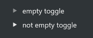 empty toggle